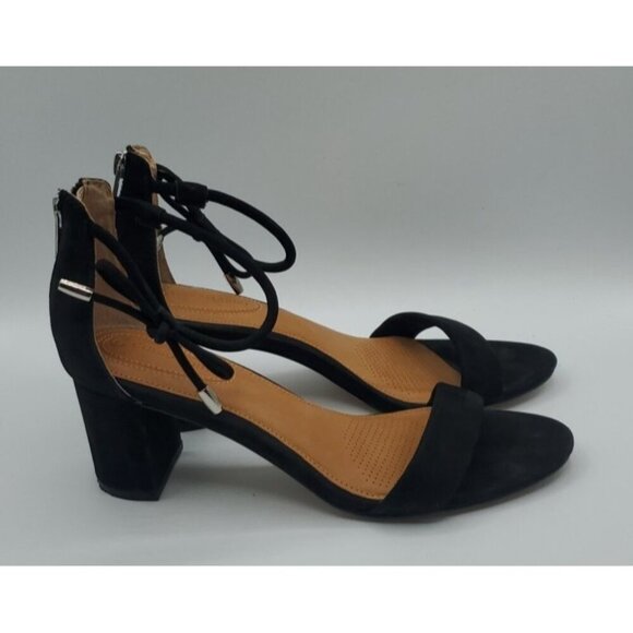 Corso Como Louisa Sandal 7.5 BLK Suede Leather Ankle Strap Heel Work Party Core - Picture 5 of 12